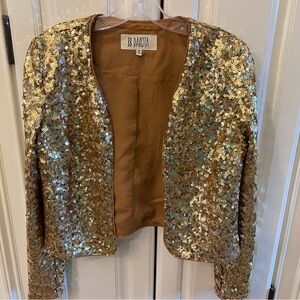 BB Dakota Women's Shimmering Gold Sequin Jacket